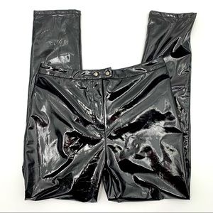 Honey Punch Faux Leather Leggings Size L Black